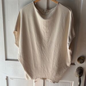 Cream Short Sleeve Relaxed Tee